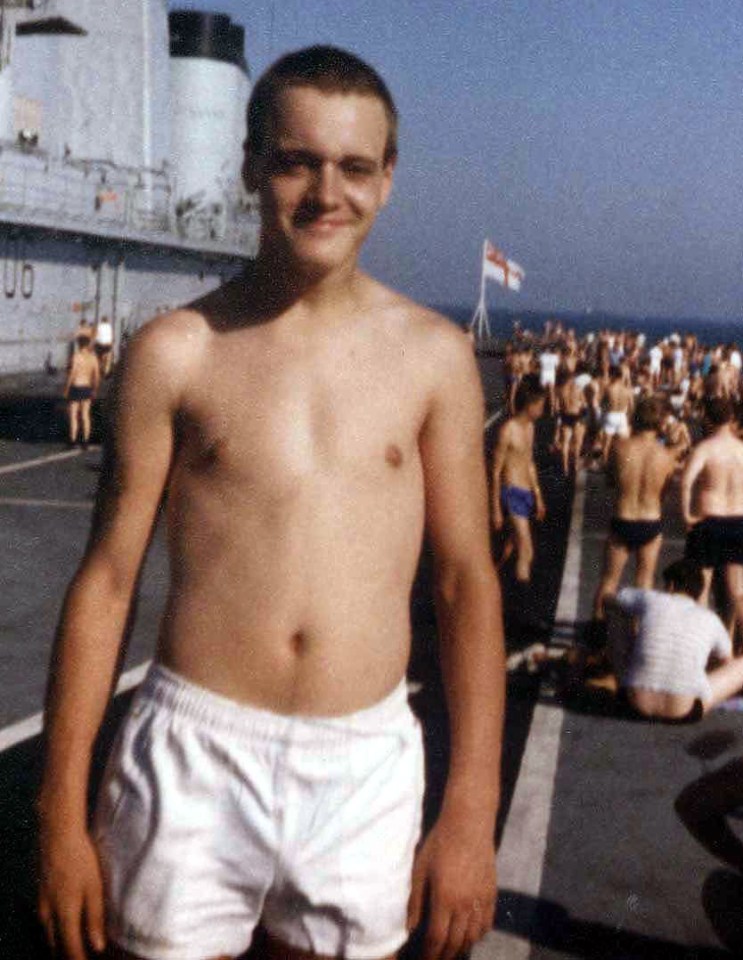  Simon Parkes, 18, on the HMS Illustrious before his disappearance in Gibraltar