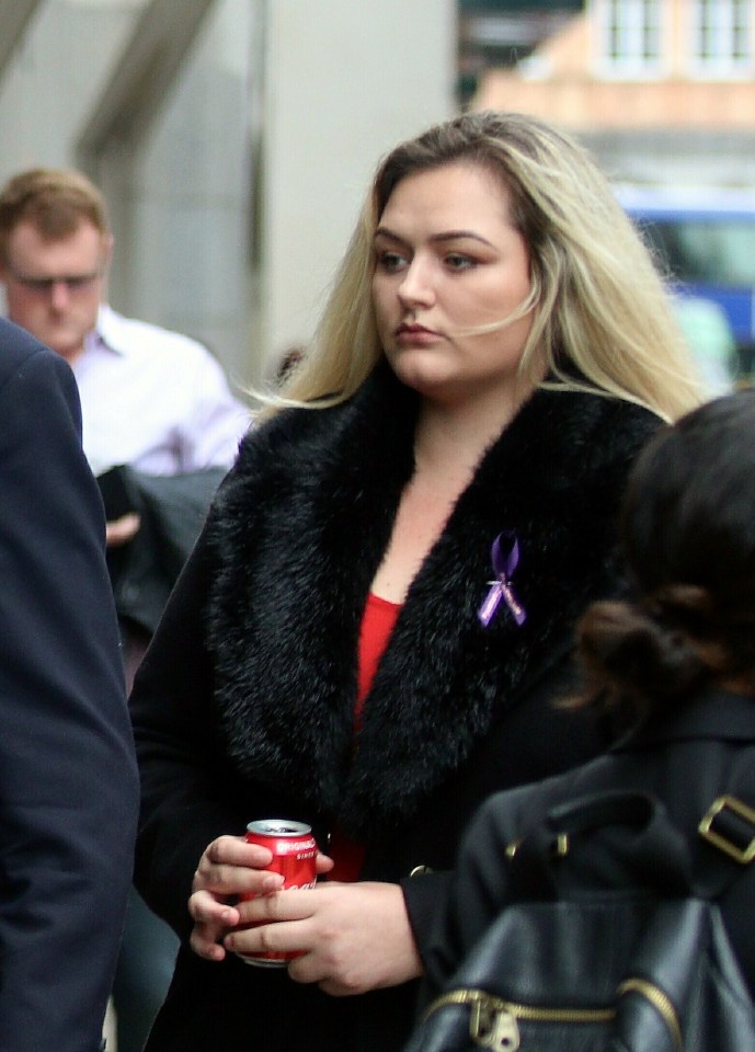  Jodie's sister Lucy, arrives for the murder trial