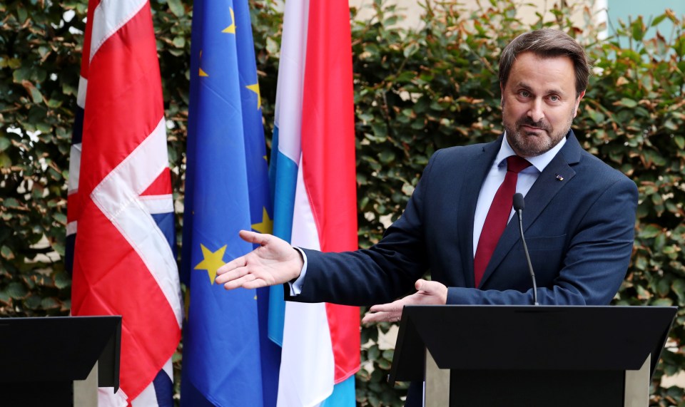 Luxembourg Prime Minister Xavier Bettel held a press conference without Boris Johnson