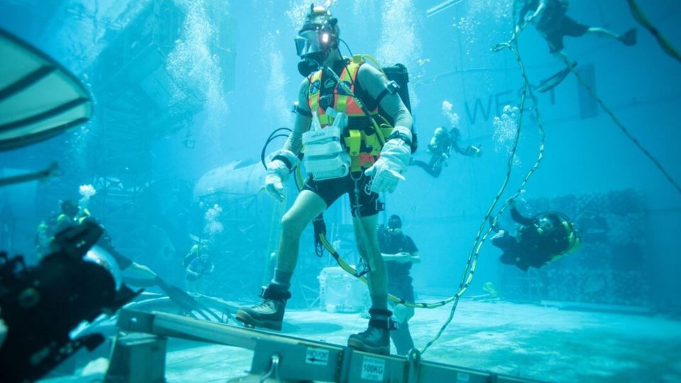  Nasa has released this image of the Neutral Buoyancy Lab located at the Johnson Space Center in Houston