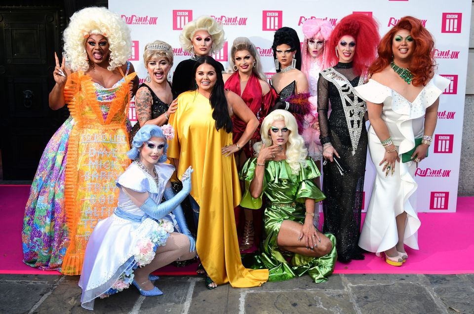  Former Gogglebox star Scarlett Moffatt beamed as she was snapped with some of the best-dressed drag queens in the country