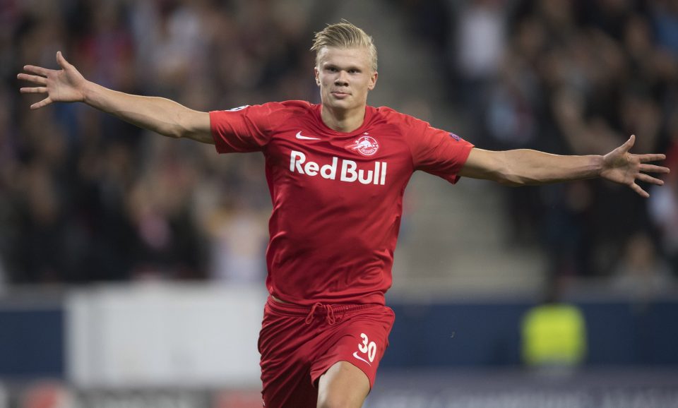 Erling Halland struck a hat-trick for RB Slazburg to impress Man Utd boss Ole Gunnar Solskjaer