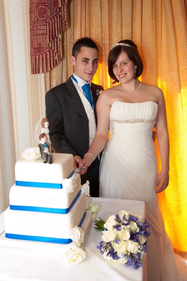 Martha Ward and Stuart Hargrave on their wedding day in July 2012