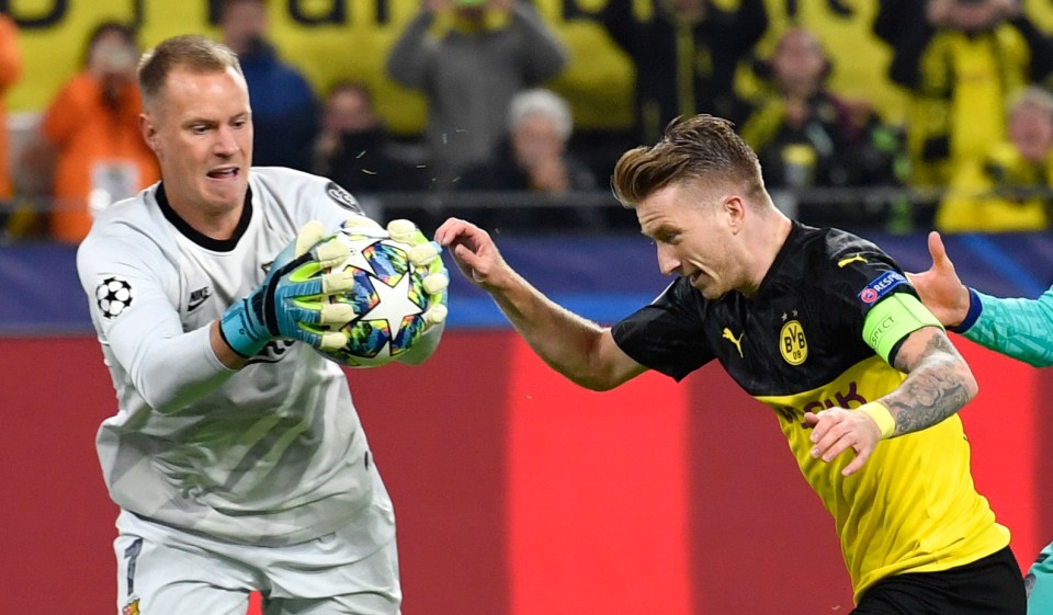  Marc-Andre ter Stegen was superb for Barcelona in their recent Champions League clash with Borussia Dortmund