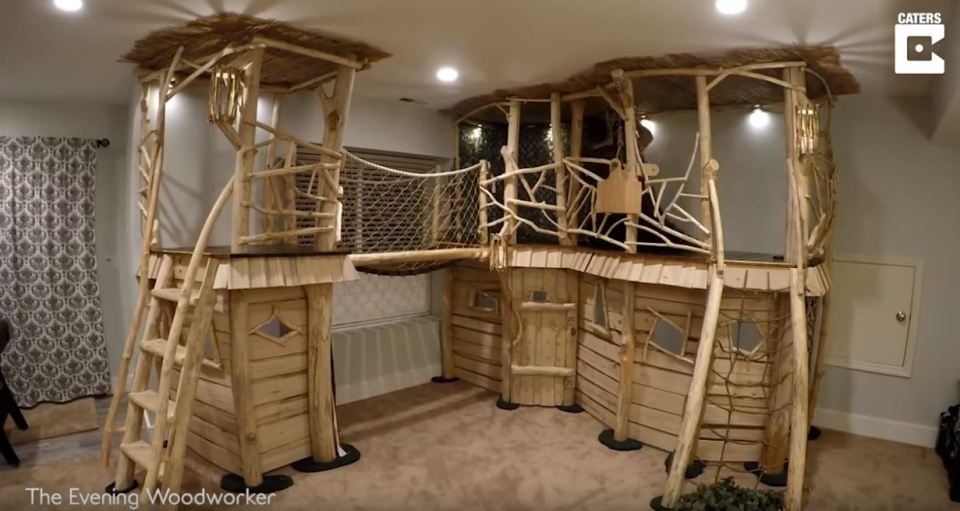  Jared Geddes spent eight months creating this incredible treehouse for his childrem