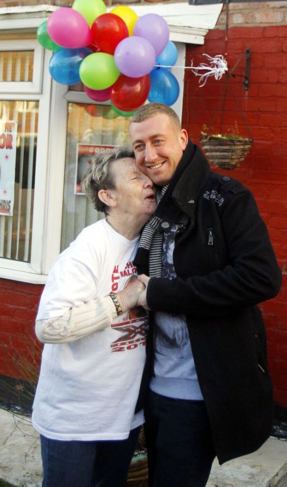  The star with his nan at the peak of his X Factor fame