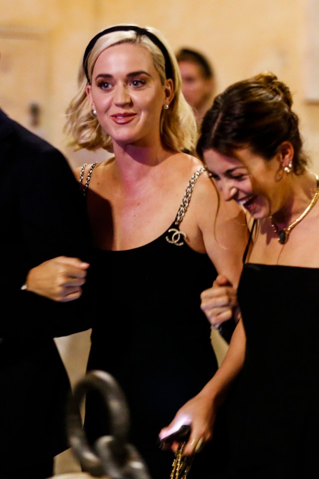 Katy Perry rocked an LBD at the pre-wedding dinner