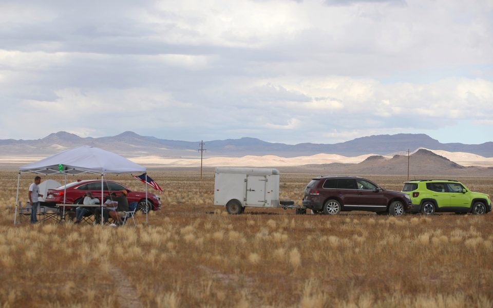  Only a few campers had bothered to make it to the Nevada desert for the weekend's events