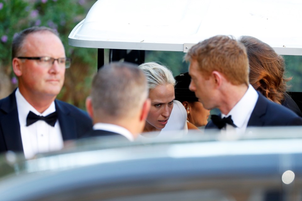  The bride was hidden in the wings as the guests arrive