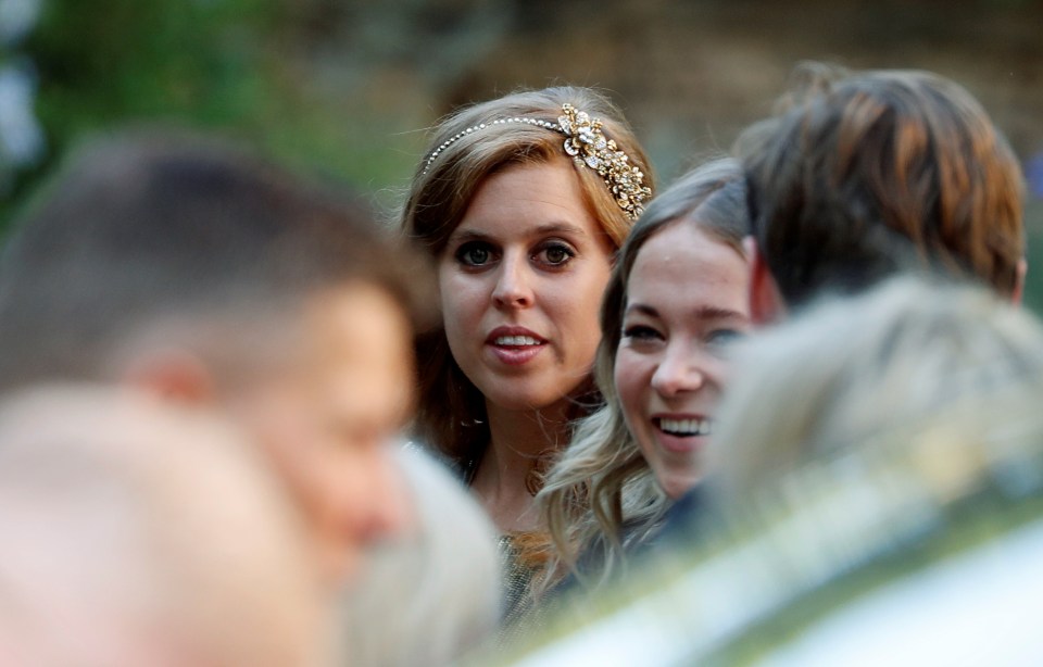 Her daughter’s Princess Beatrice (pictured) and Princess Eugenie attended the lavish Rome wedding of Misha Nonoo and Michael Hess