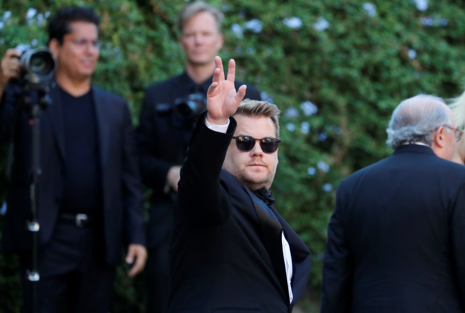 James Corden arrived at the star-studded wedding