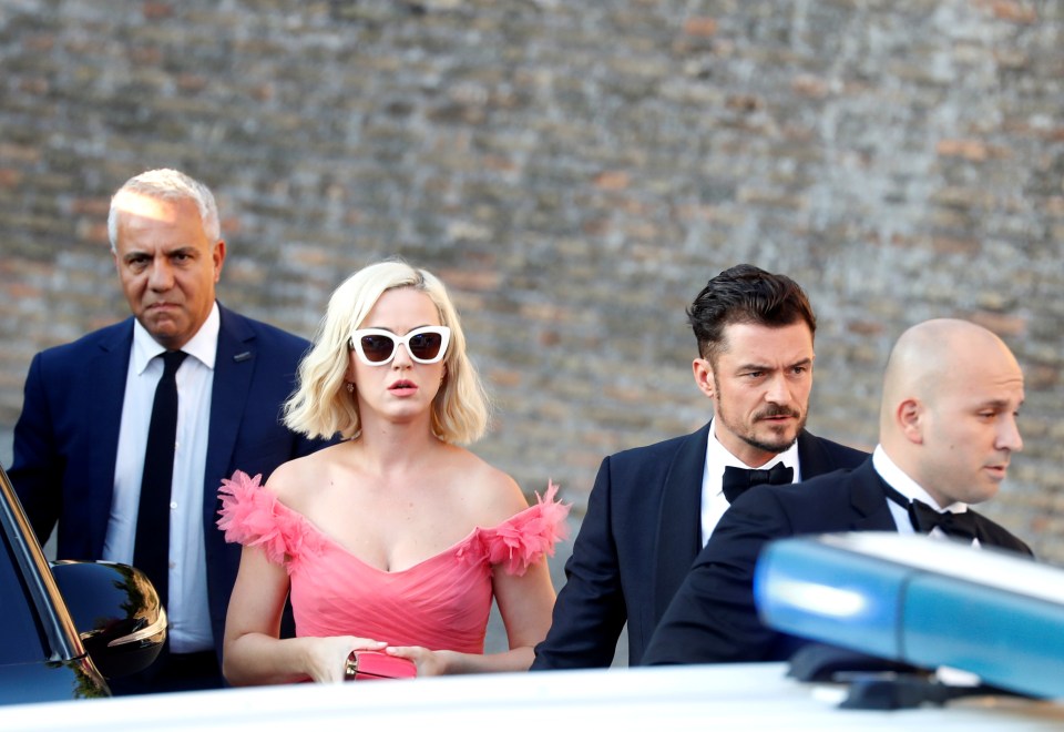 Katy Perry and her fiance Orlando Bloom were pictured arriving at the wedding