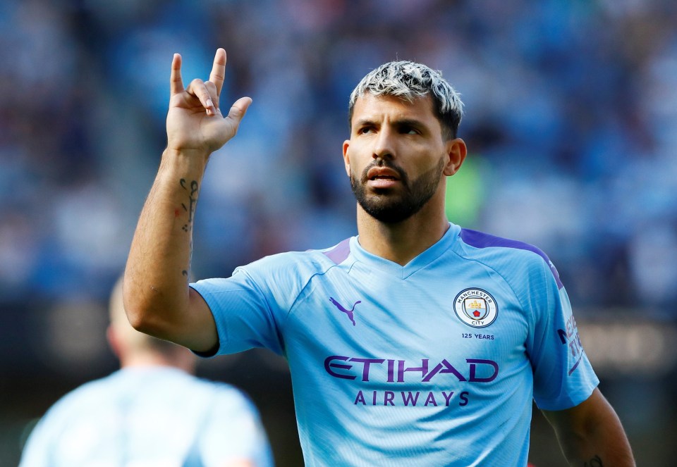  Sergio Aguero scored his 100th goal at the Etihad after the thrashing