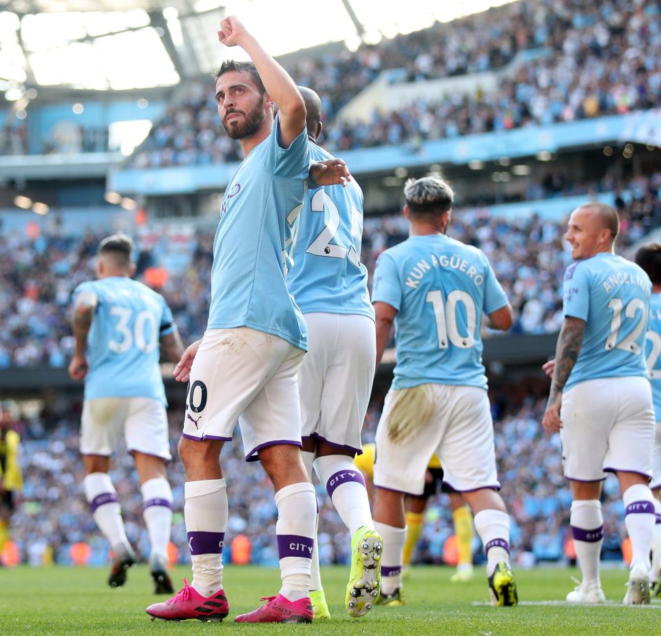  Bernardo Silva was the star of the show with a hat-trick as Man City utterly thumped Watford