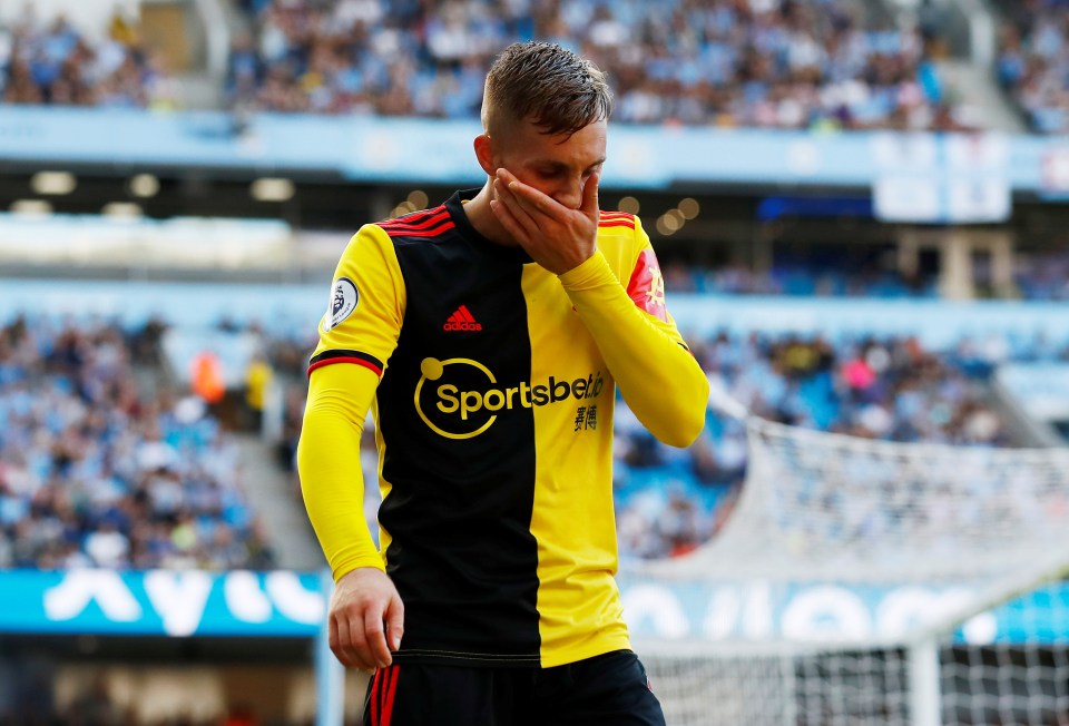  Gerard Deulofeu endured a difficult afternoon as Watford were put to the sword by Manchester City