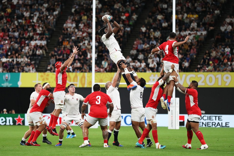  Maro Itoje hit some good heights during the opening World Cup win against Tonga