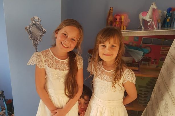  Katy Williams plans to fly her bridesmaids Sienna Whyman, 9, and sister Mia Whyman, 8, out to Ayia Napa - but they fear the trip will be left in ruins