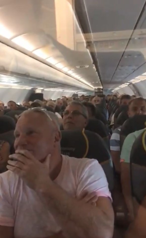 The cabin crew member filmed passengers sticking their thumbs up