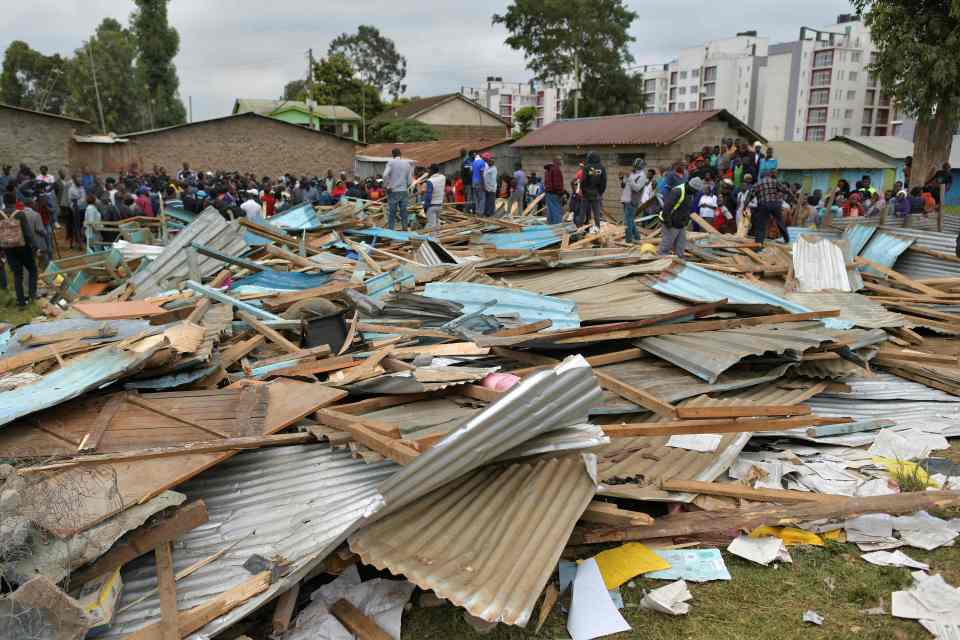  The school was completely flattened