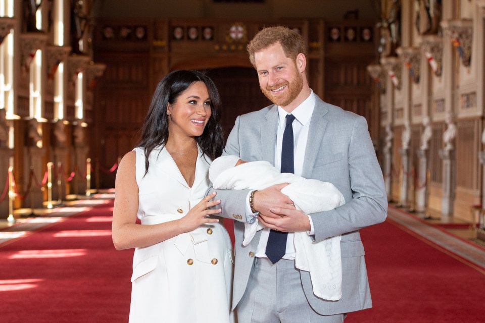 Meghan and Harry with newborn Archie