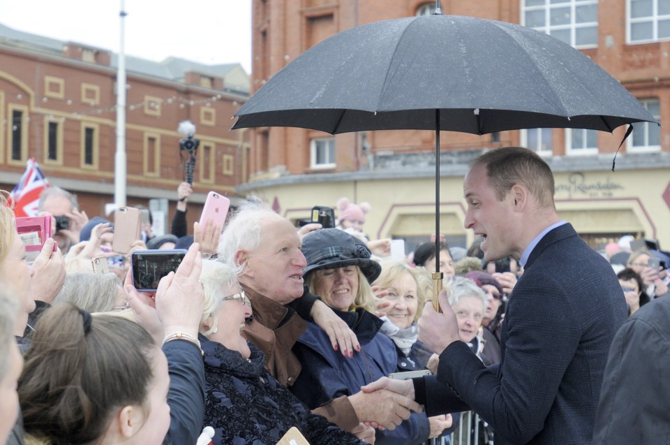 The Duke of Cambridge in Blackpool