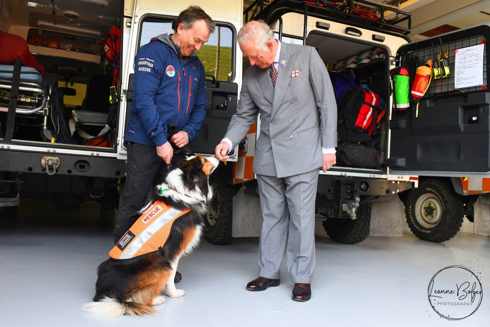 Prince Charles meets a Rescue Dog in the Lake District