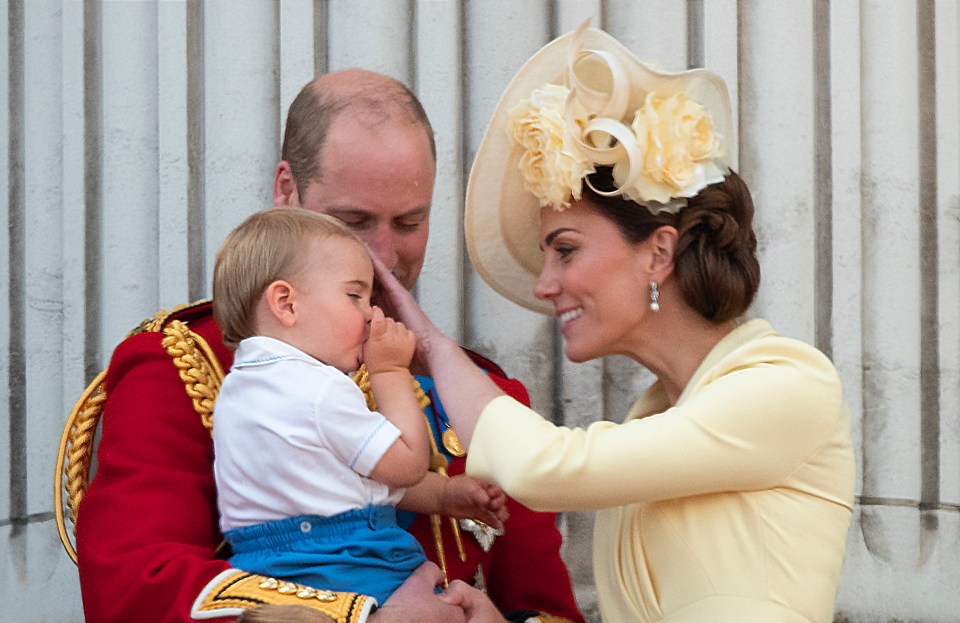 An adorable photo of Prince Louis with Kate and Wills