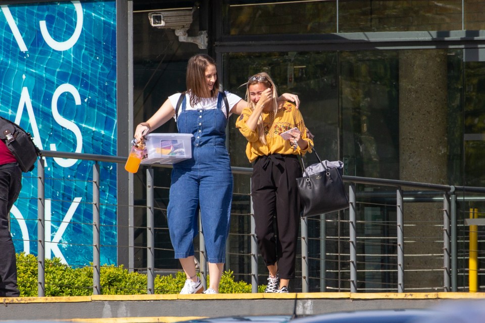 Staff in tears leaving Thomas Cook HQ yesterday