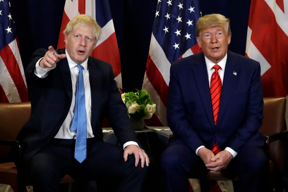  Boris met Donald Trump during the UN Assembly in New York yesterday evening