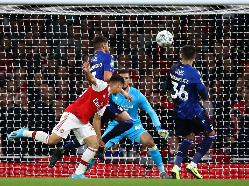  Gabriel Martinelli powered in a header for his first