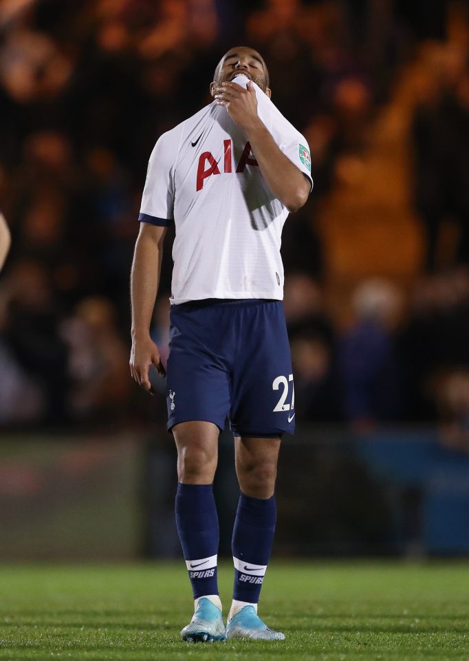  Lucas Moura missed in the penalty shootout as Spurs were dumped out by the lowest ranked team in the competition