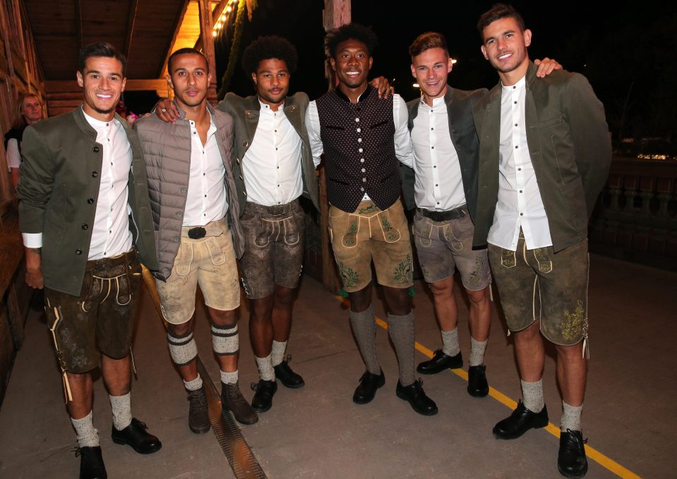  Bayern's players headed out for their annual team bonding session at Oktoberfest