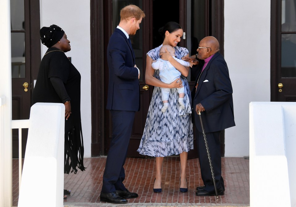  The Sussexes and baby Archie met Archbishop Desmond Tutu and his daughter Thandeka in Cape Town