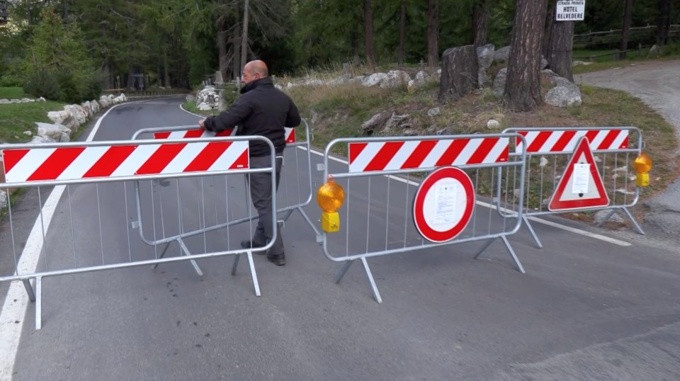  Police have closed off roads in the area