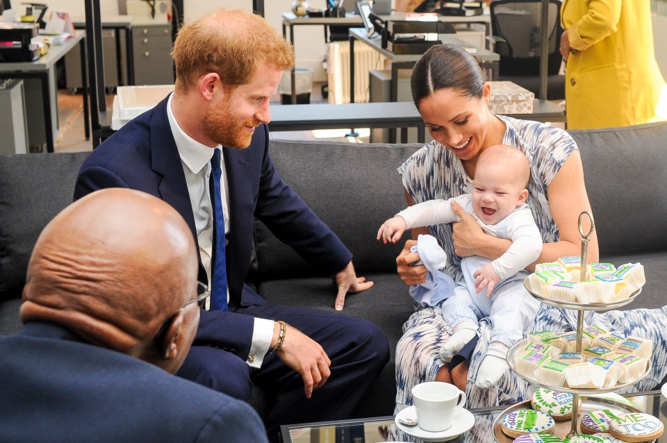 Archie stole the show when his parents paid a visit to Archbishop Desmond Tutu