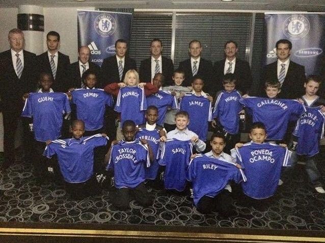  Former Chelsea assistant boss Joe Edwards, back row, centre, shared a picture of his academy side in 2008 which now contains nine professional players