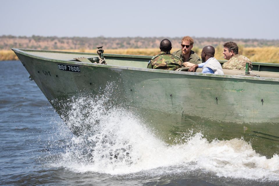 Prince Harry headed out on a boat today as part of his royal engagements today