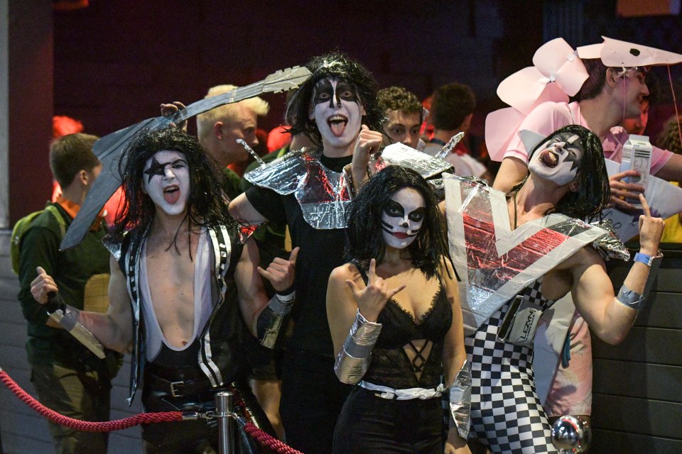  These students dressed as the heavy metal band, Kiss