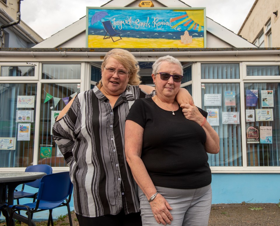  Jayne Nash and Carol Churcher (right), who work at the Jaywick Sands Revival, say the village isn't stuck in a downward spiral and are working hard to prove that community spirit goes a long way