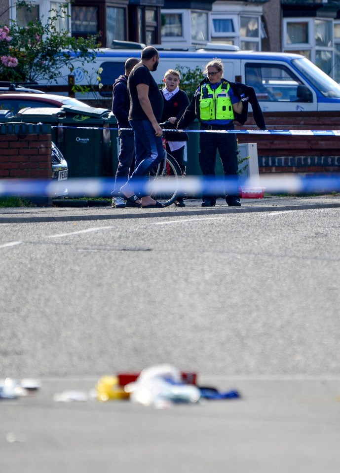  Police cordoned off part of Burnaby Road after the incident