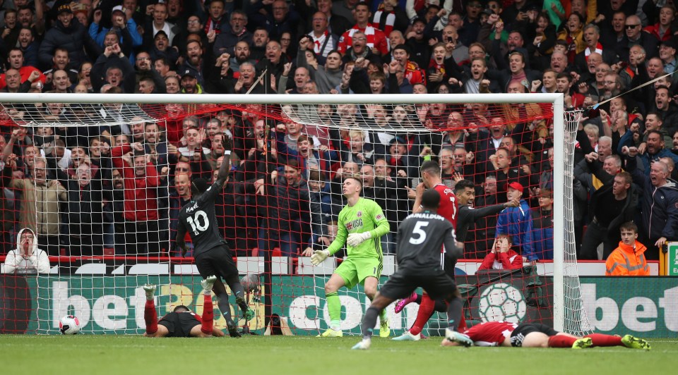  Dean Henderson was left red-faced as his error gifted Liverpool a goal against Sheffield United