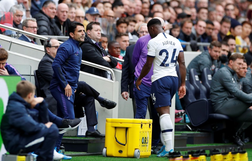  Serge Aurier was given his marching orders for Spurs before half time against Southampton