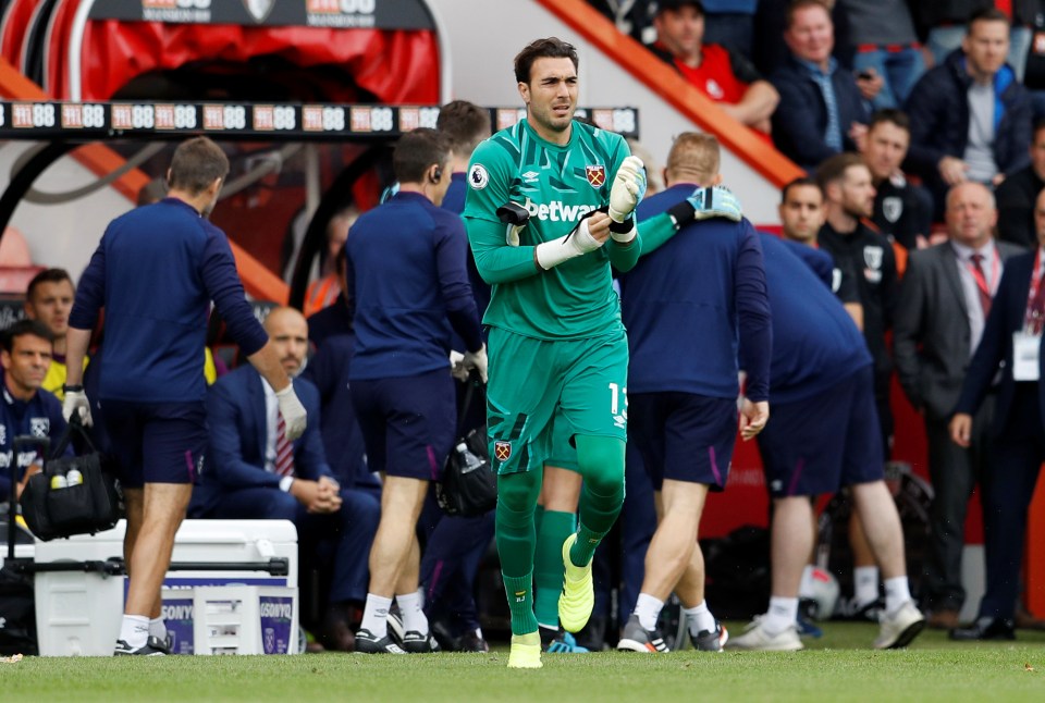  West Ham will now be forced to turn to back-up keeper Roberto after releasing Adrian this summer