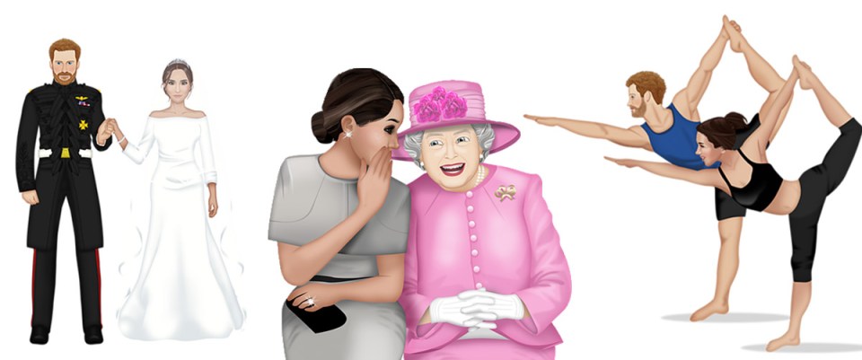  There are numerous shots of Meghan and Harry's life together in MeghanMoji