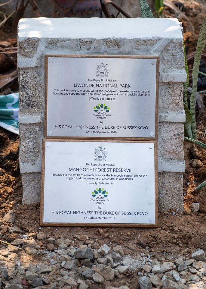  A close up of the commemorative plaque