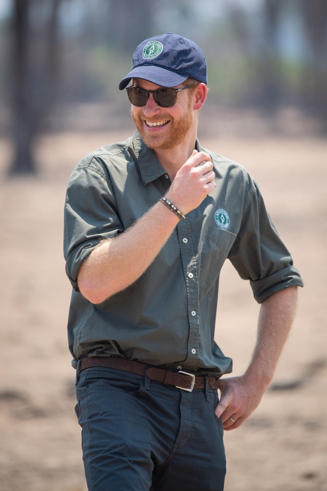  The royal beamed as he looked on at the display