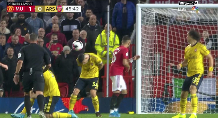  Granit Xhaka seemed to duck underneath McTominay's opener for Man Utd vs Arsenal