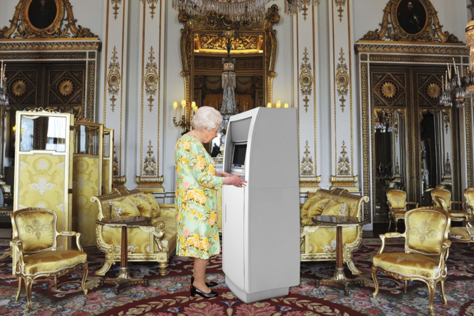  The programme has claimed the Queen has a Coutts ATM in her home