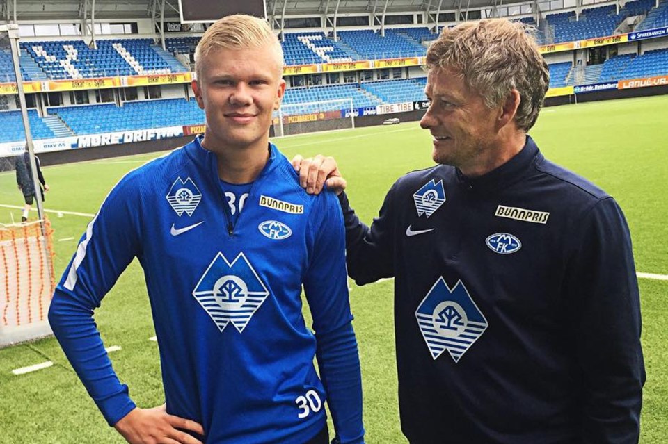 Salzburg striker Erling Braut Haaland worked under Ole Gunnar Solskjaer at Molde and has suggested he would love a Prem move