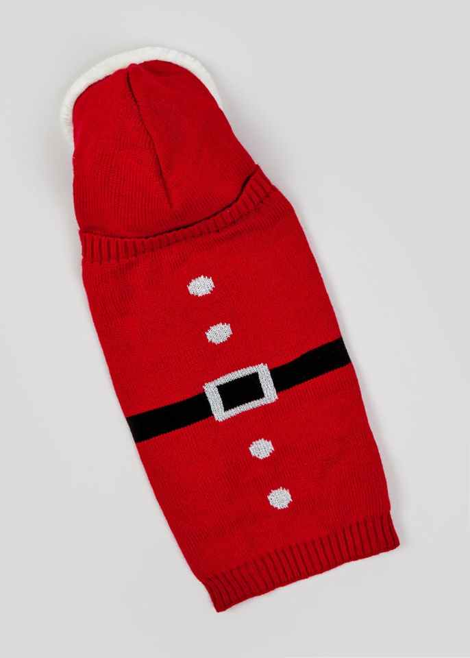  This Santa suit jumper could not be any more festive for your dog